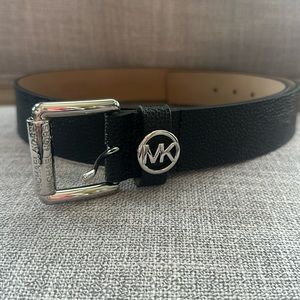 Michael Kors Black Leather Belt- size Large